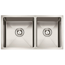 American Standard 3219/32 &quot;X19&quot; 60/40 Hand Made Undermount Edelstahl Waschbecken Doppelschale Spüle Cupc